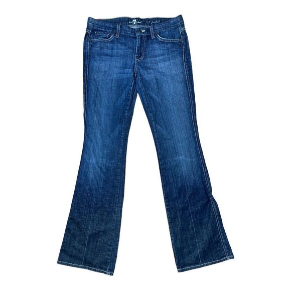 7 for All Mankind | “A” Purple Pocket Stretch Boot Jeans Size 30 - Picture 2 of 8